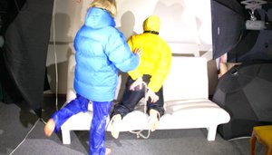 Shiny Nylon Arts Bound invite you to explore xxx pictures with naughty maiden in pleasing each other scene